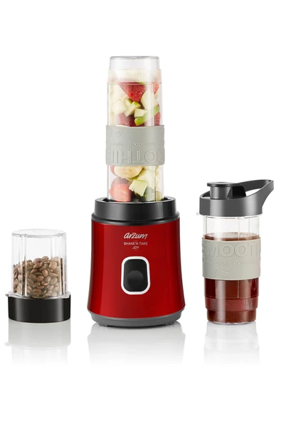 Arzum AR1101-N Shake'N Take Joy 600W Kişisel Smoothie Blender + Kahve Öğütücü – Nar ürün görseli 1