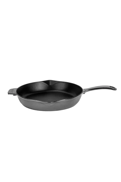 Lava Döküm Yuvarlak Kızartma Tavası Döküm Demir Yekpare Saplı Premium Serisi. Çap(Ø)28cm. ürün görseli 1