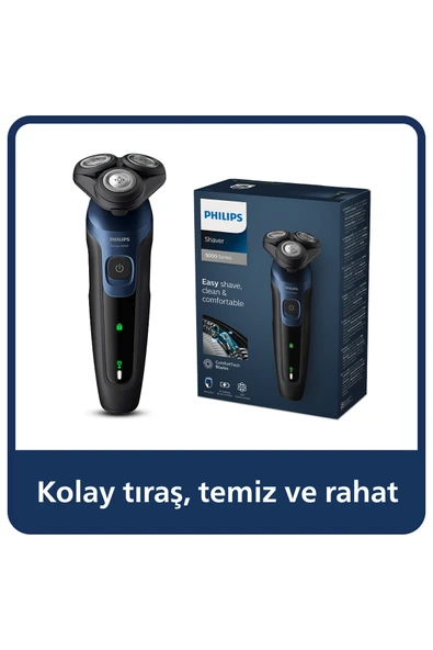 Philips 5000 Serisi Islak&Kuru Tıraş Makinesi, 360 Yüz kıvrımı başlıklar, Hassas Düzeltici,S5445/03 ürün görseli 1