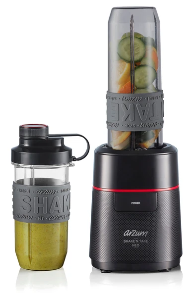 Arzum Shake'N Take Neo Kişisel Blender 570ml ve 400ml Şişe 500W Siyah - AR1147 ürün görseli 1