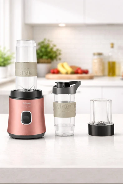 Arzum AR1101 Shake'N Take Joy 600W Kişisel Smoothie Blender,Kahve Öğütücü,Taşınabilir Spor Şişe,Gün Batımı ürün görseli 1