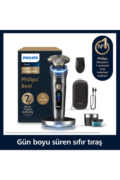 Philips i9000 Ultra SkinIQ Islak&Kuru Tıraş Makinesi, 360 başlıklar, Şarj Standı, Çanta, XP9402/31 ürün görseli 1