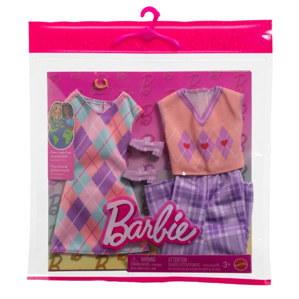 Barbie'nin Kıyafet Koleksiyonu İkili Paketler GWF04 HYV06 ürün görseli 1