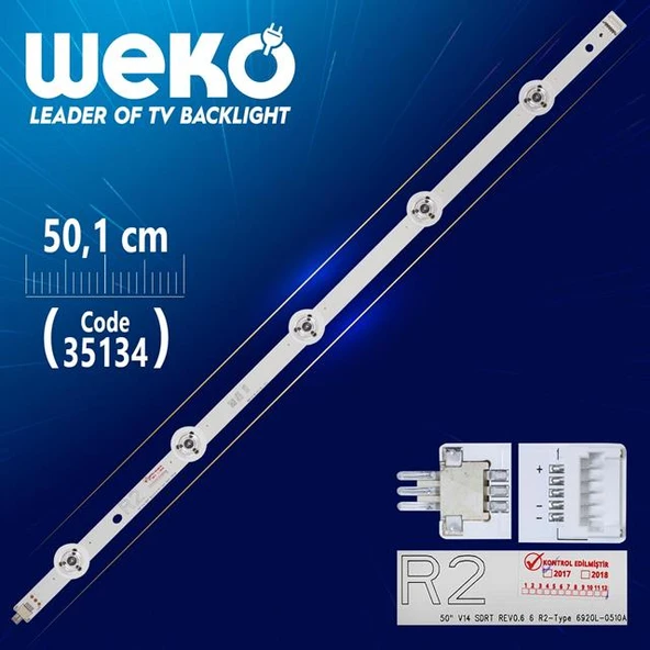 50'' V14 SDRT REV0.6 6 R2-TYPE 6920L-0510A - 50.1 Cm 5 Ledli - WK-400 Led Tv Bar ürün görseli 1