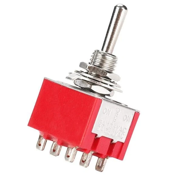 IC-148B  9 Pin On-Off Ø6mm Toggle Switch MTS-303 - Resim 3