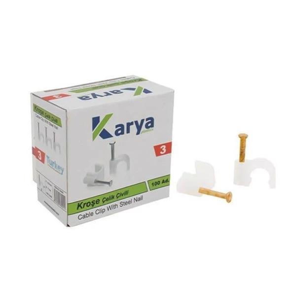 Karya Kroşe 3 Numara Çelik Çivili 100'Lü Paket ürün görseli 1