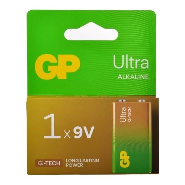 GP 1604AU 6LR61 9 Volt Ultra Alkalin Pil Tekli ürün görseli 1