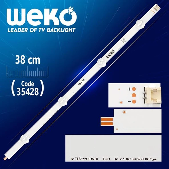 42'' V14 DRT REV0.0 1 R2-TYPE - 6916L-1458B - 38 Cm 4 Ledli - (WK-1006) Tv Led Bar (Tvnizi açıp içindeki led barla birebir aynısı olduğunu görmeden almayınız. Sonrasında iade ALMAMAKTAYIZ.) ürün görseli 1