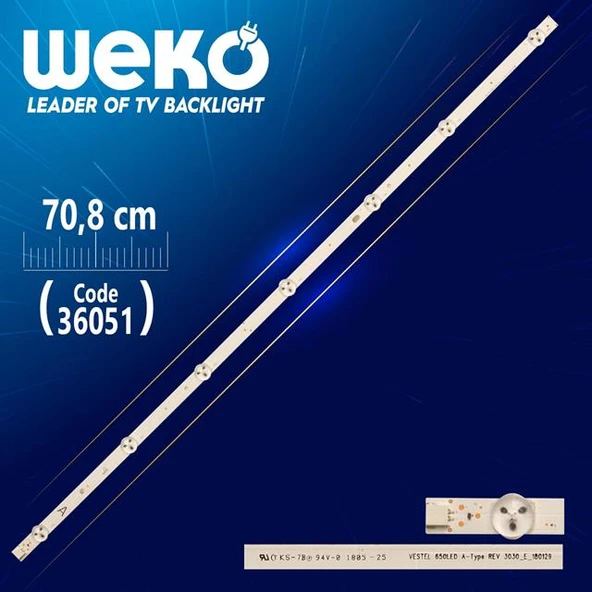Vestel 650Led A-Type Rev 3030_E_180129 7 Ledli 70.8 Cm ürün görseli 1