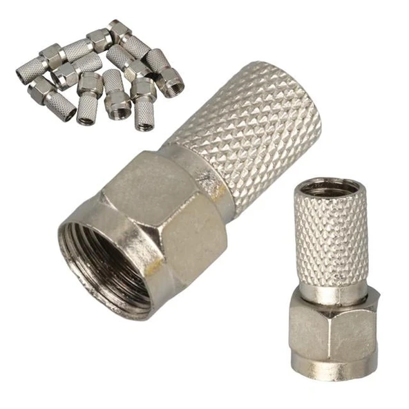 Herz Hf-02 Rg6/U6 22 Mm Siyah Contalı F Konnektör (100'Lü Poşet) ürün görseli 1