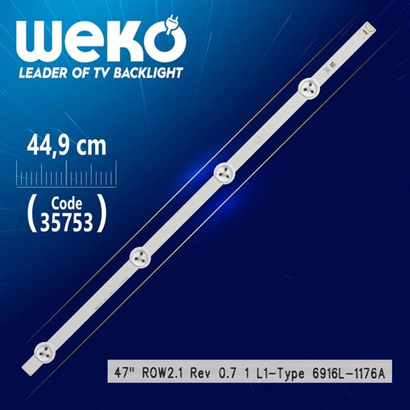 47'' ROW2.1 REV 0.7 1 L1-TYPE 6916L-1176A - 44.9 Cm 4 Ledli - (WK-1222) Tv Led Bar (Tvnizi açıp içindeki led barla birebir aynısı olduğunu görmeden almayınız. Sonrasında iade ALMAMAKTAYIZ.) ürün görseli 1