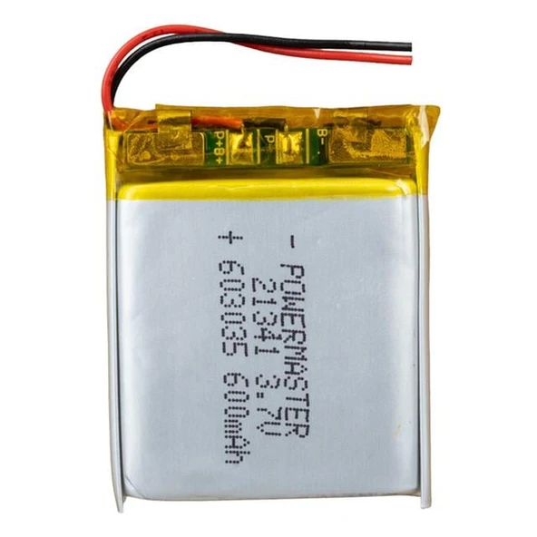 Powermaster 603035 3.7 Volt 600 Mah Lityum Polimer Pil ürün görseli 1
