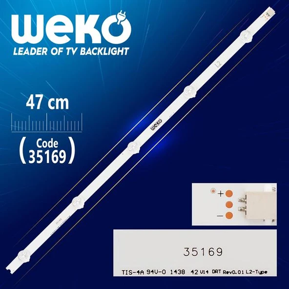 42'' V14 DRT REV0.0 1 L2-TYPE - 6916L1457B - 47 Cm 5 Ledli - (WK-875) Tv Led Bar (Tvnizi açıp içindeki led barla birebir aynısı olduğunu görmeden almayınız. Sonrasında iade ALMAMAKTAYIZ.) ürün görseli 1