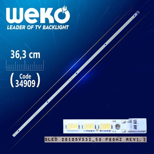 SLED 2010SVS32_50 F60HZ REV1.2 - 36.3 Cm 50 Ledli - (WK-746) Tv Led Bar (Tvnizi açıp içindeki led barla birebir aynısı olduğunu görmeden almayınız. Sonrasında iade ALMAMAKTAYIZ.) ürün görseli 1