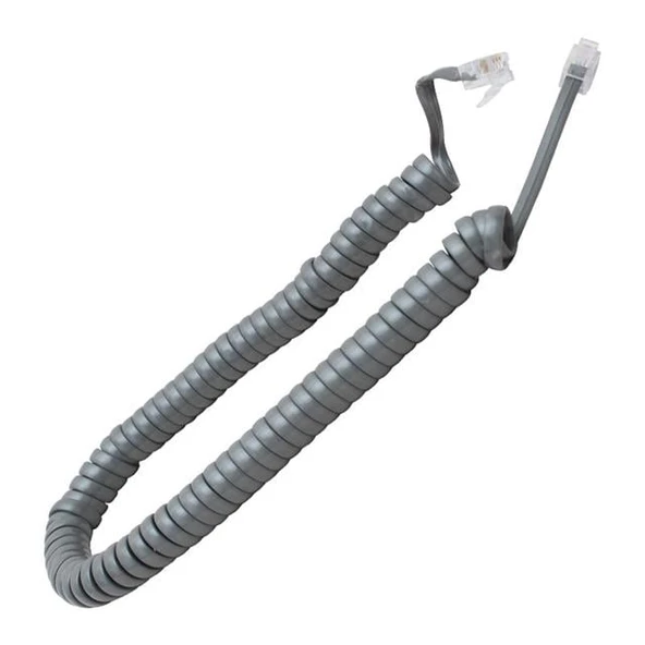Telefon Spiral Kablo Gri ürün görseli 1