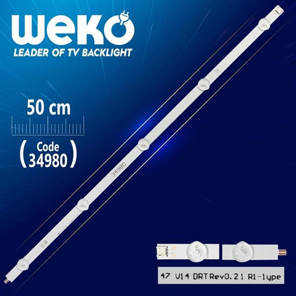 47'' V14 DRT REV0.2 1 R1-TYPE - 50 CM 5 LEDLİ - WK-83 Led Tv Bar ürün görseli 1