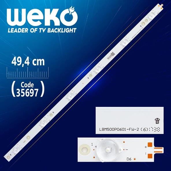 LBM500P0601-FW-2 - 49.4 Cm 6 Ledli - WK-1173 Led Tv Bar ürün görseli 1
