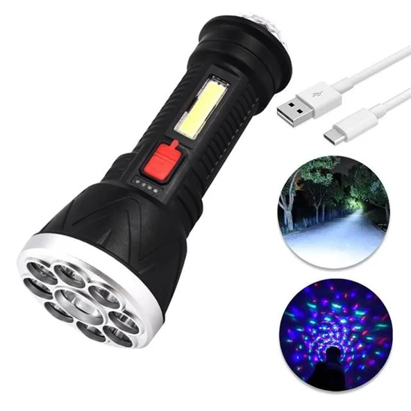 Powermaster CL-W09 9+1 Ledli + Flaşörlü Deprem Ve Afet İçin Şarjlı El Feneri ürün görseli 1