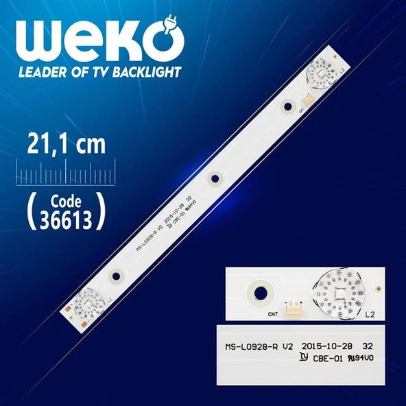MS-L0928-R V2 2 LEDLİ 21.1 CM - Tv Led Bar (Tvnizi açıp içindeki led barla birebir aynısı olduğunu görmeden almayınız. Sonrasında iade ALMAMAKTAYIZ.) ürün görseli 1