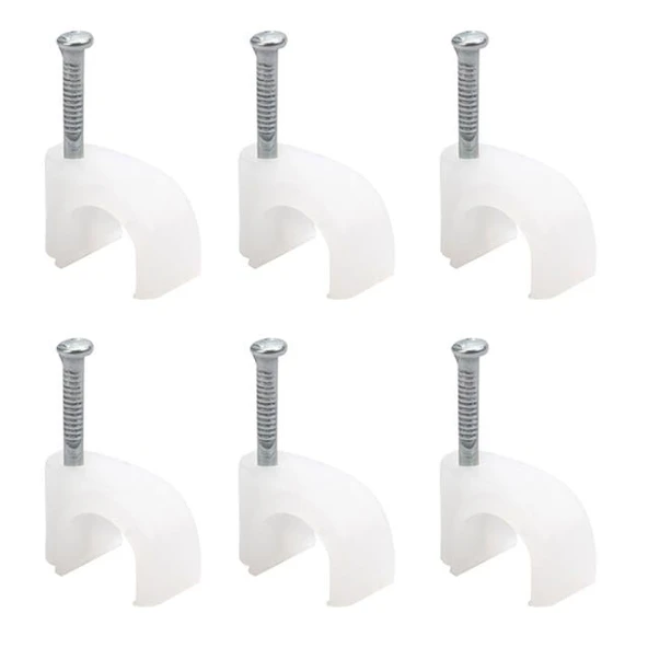 Kroşe 1 Numara Çelik Çivili 4 Mm (Kordon Kabloları İçin) 100\'Lü Poşet Powermaster ürün görseli 1