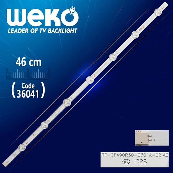 RF-CF490R30-0701A-02 A0 46 Cm Tv Led Bar (Tvnizi açıp içindeki led barla birebir aynısı olduğunu görmeden almayınız. Sonrasında iade ALMAMAKTAYIZ.) ürün görseli 1
