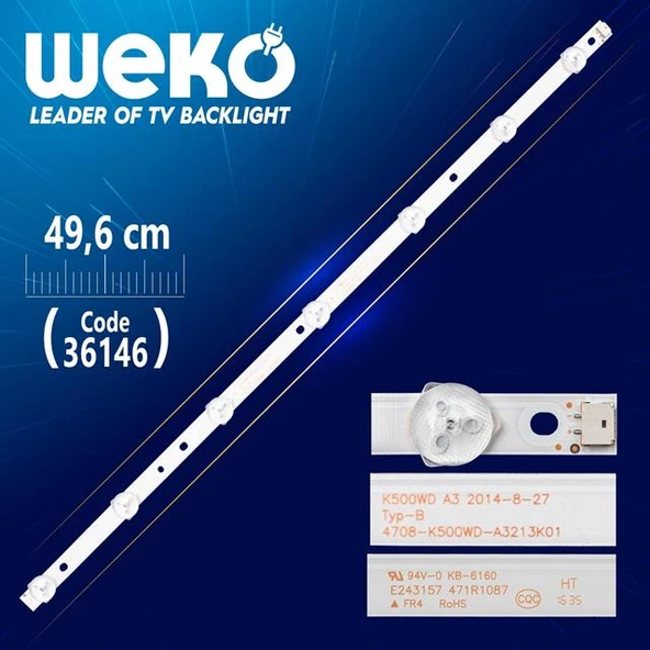 K500WD 4708-K500WD-A3213K01 TYP-B Tv Led Bar (Tvnizi açıp içindeki led barla birebir aynısı olduğunu görmeden almayınız. Sonrasında iade ALMAMAKTAYIZ.) ürün görseli 1