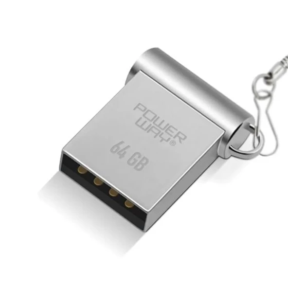 Powerway 64GB USB 3.0 Metal Mini Flash Bellek - Resim 3