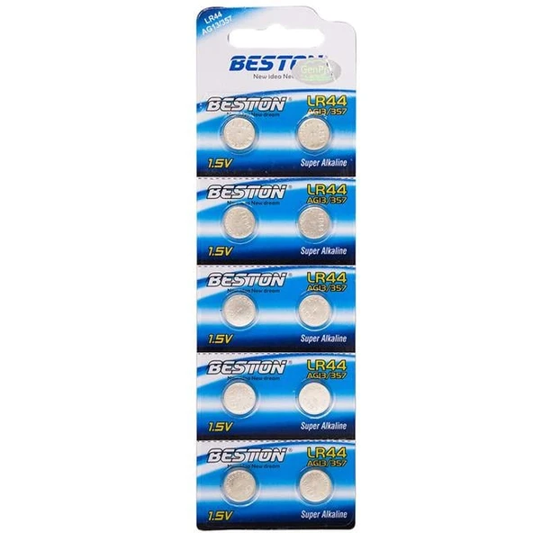Beston Alkalin AG13/357 LR44 Düğme Pil (10'Lu Paket)  BST-LR44 ürün görseli 1