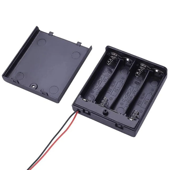 Powermaster  4'Lü AA Kapaklı Switch'li Pil Yuvası (IC-233F) ürün görseli 1