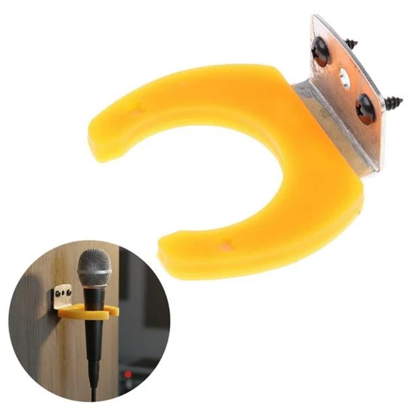 Magicvoice MV-I Duvar Tipi Mikrofon Askı Aparatı Sarı Renkli Esnek Tutucu Ve Montaj Vida Seti ürün görseli 1