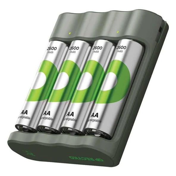 Gp Recyko B441 4*2600 Mah R6 AA Pilli Şarj Cihazı (B441/270HCER21-2GTLB4) ürün görseli 1