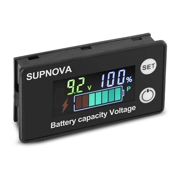 Powermaster DC 8V-100V Kurşun Asit Lityum Pil Kapasite Göstergesi -Voltmetre Gerilim Ölçer (12V-24V-48V-72V) ürün görseli 1