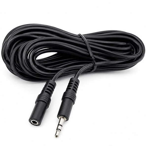Elektromer EL-8942 Siyah 3.5Mm Stereo Erkek/Dişi 10 Metre Uzatma Kablo ürün görseli 1