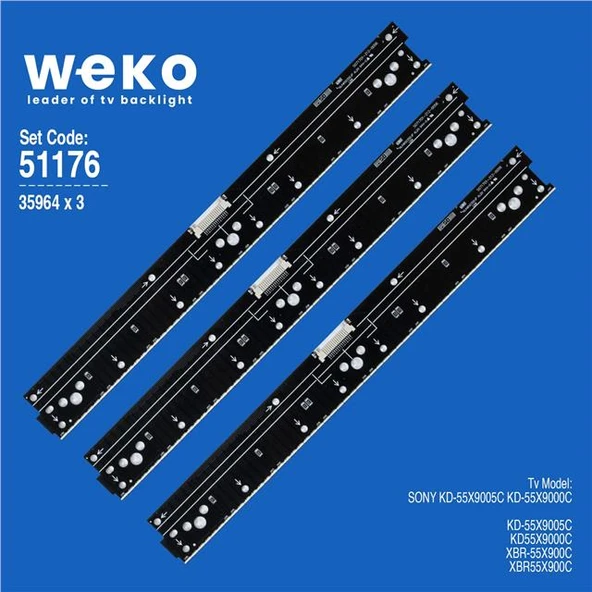 Wkset-6176 35964X3 Nlaw50350 Al2 94V-0 5052901-452-0666 3 Adet Led Bar (72Led) (Tvnizi açıp içindeki led barla birebir aynısı olduğunu görmeden almayınız. Sonrasında iade ALMAMAKTAYIZ.) ürün görseli 1