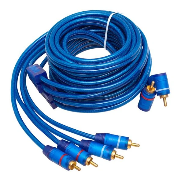 PM-425 2 Rca Erkek + 4 Rca Erkek 5 Metre Mavi Kablo ürün görseli 1