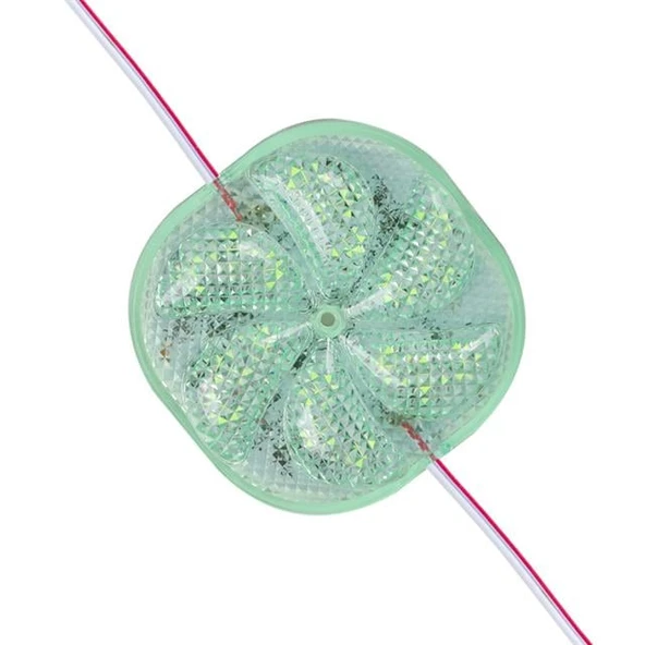 Powermaster PM-14699 12 Volt 3 Watt Yeşil Yanıp Sönen Çakar 6565-2835 Modül Led 65X65x12mm ürün görseli 1