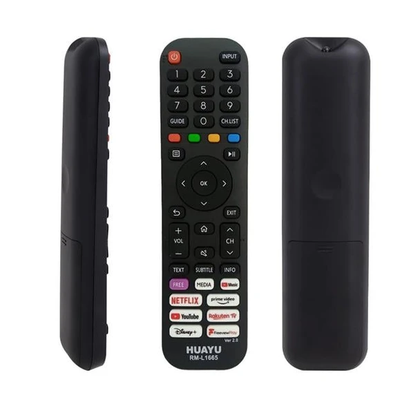 Huayu RM-L1665 Ver 2.0 Hisense Netflix-Prime Video-Youtube-Rakuten-Disney+ Tuşlu ürün görseli 1