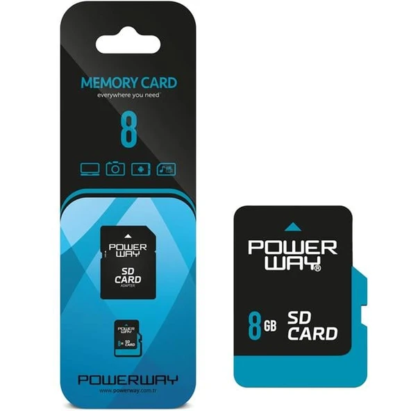 Powerway 8 GB Micro SD Hafıza Kartı PWR-8 ürün görseli 1