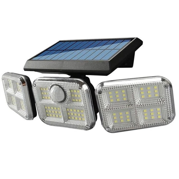 Powermaster FL-1727 Sensörlü 3 Çalışma Modlu 120 Smd Ledli Solar Duvar Bahçe Lambası ürün görseli 1