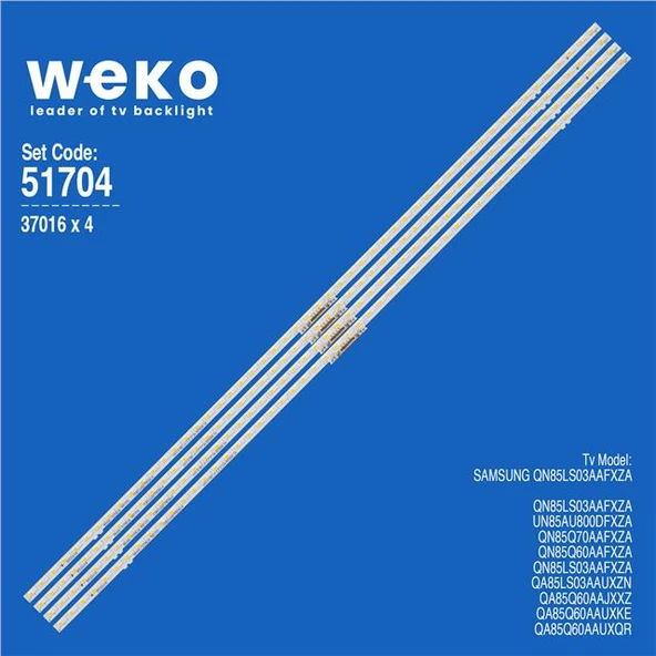 Samsung UN85AU800DFXZA 85'' 4 Adet Tv Led Bar (Tvnizi açıp içindeki led barla birebir aynısı olduğunu görmeden almayınız. Sonrasında iade ALMAMAKTAYIZ.) ürün görseli 1