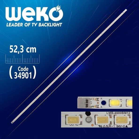 LMB-4600BM12 - 64 Ledli - 52.3 Cm - (WK-742) Tv Led Bar (Tvnizi açıp içindeki led barla birebir aynısı olduğunu görmeden almayınız. Sonrasında iade ALMAMAKTAYIZ.) ürün görseli 1