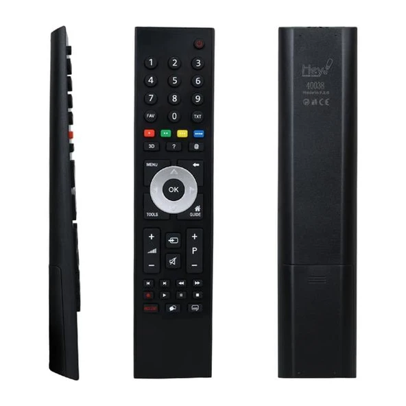 Hey Arçelik Beko Gri Göbek 3D Tuşlu Lcd Led TV Kumanda ürün görseli 1