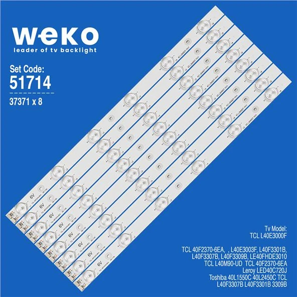 Thomson T40ED06HU-01B 40'' 8 Adet Tv Led Bar (Tvnizi açıp içindeki led barla birebir aynısı olduğunu görmeden almayınız. Sonrasında iade ALMAMAKTAYIZ.) ürün görseli 1