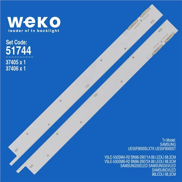 Samsung UE55F9000ST 55'' 2 Adet Tv Led Bar (Tvnizi açıp içindeki led barla birebir aynısı olduğunu görmeden almayınız. Sonrasında iade ALMAMAKTAYIZ.) ürün görseli 1