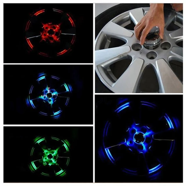 Sunup Led Işıklı Araba Tekerlek Göbek Kapağı - Resim 2