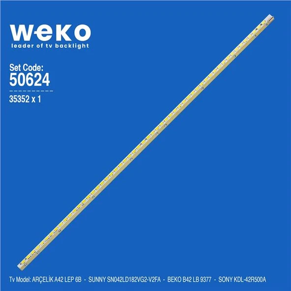 Wkset-5624 35352X1 42 V13 Edge Rev0.4 2  1 Adet Led Bar (54Led) (Tvnizi açıp içindeki led barla birebir aynısı olduğunu görmeden almayınız. Sonrasında iade ALMAMAKTAYIZ.) ürün görseli 1