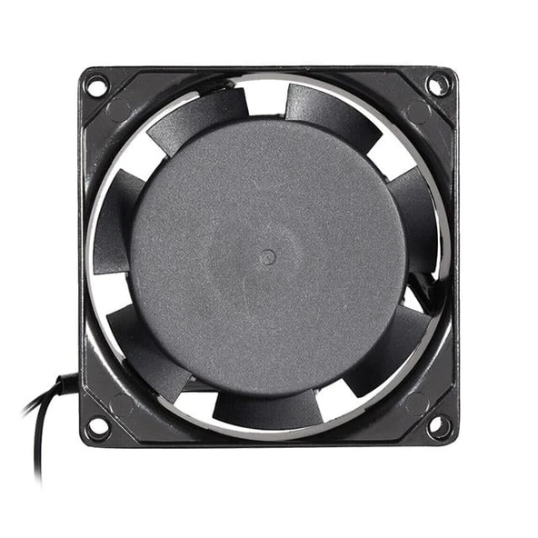 Powermaster PM-21379 90X90x25mm 9X9 Metal Kasa Plastik Pervane AC220 Volt Fan ürün görseli 1