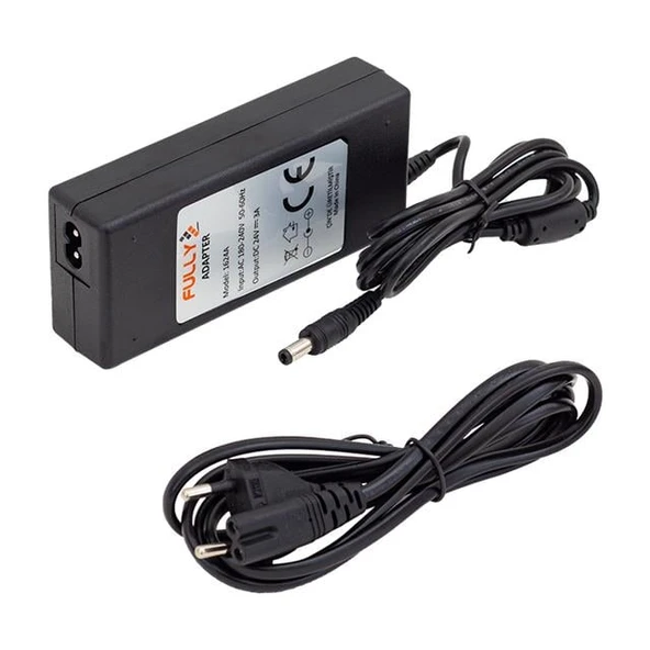 Fully O-1624A 24 Volt - 2.5 Amper Plastik Kasa Masaüstü Adaptör 5.5*2.5 Uç ürün görseli 1