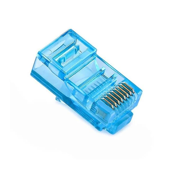 Powermaster PM-22702 RJ45 RJ45 CAT6 8P/8C Mavi Soket (100'Lü Paket) ürün görseli 1