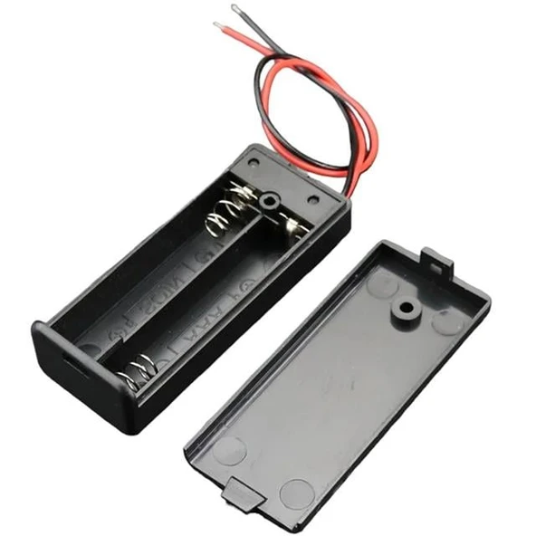Powermaster IC-233C Kapaklı Switch'li 2'Li AA Pil Yuvası - Resim 3